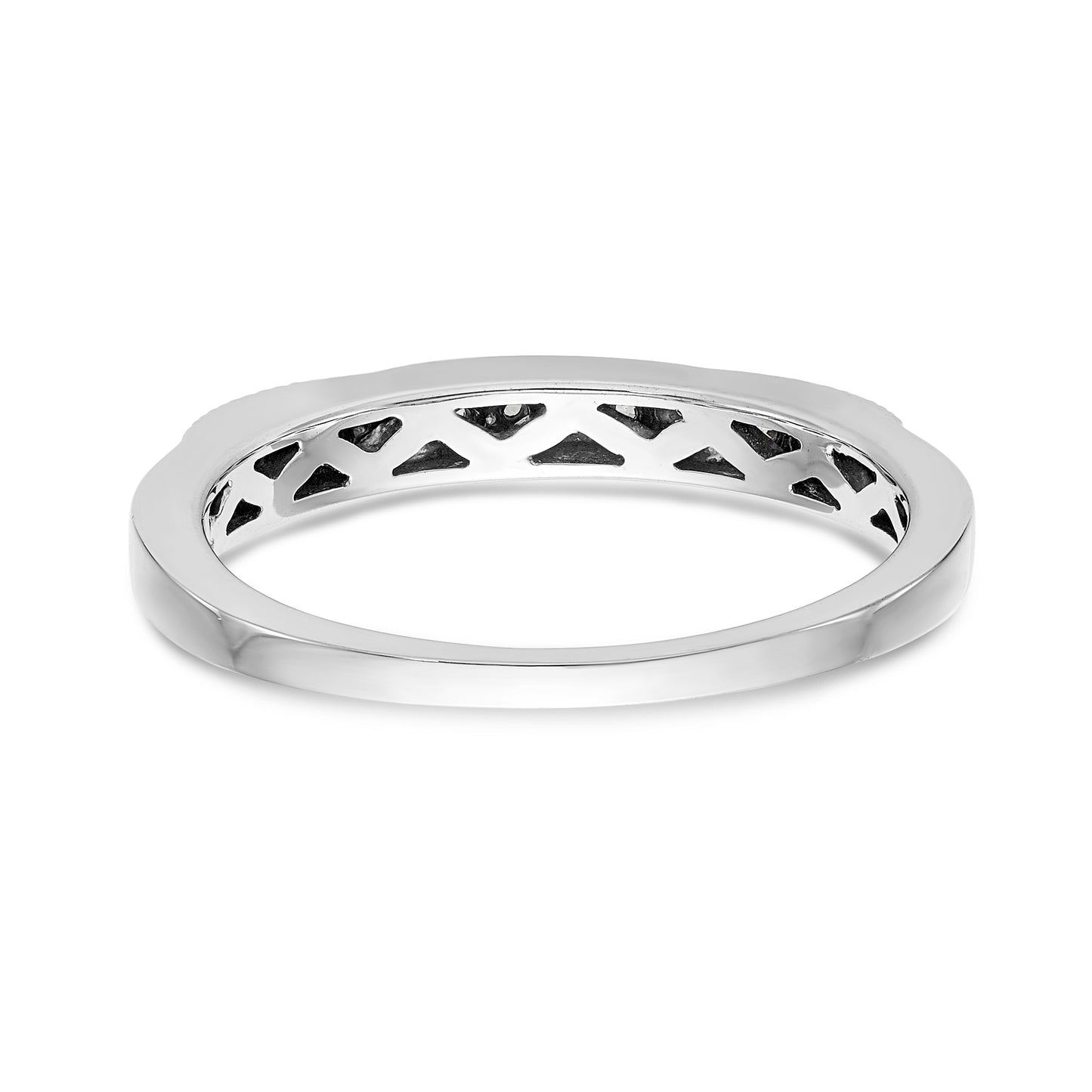 14K White Gold Diamond Band