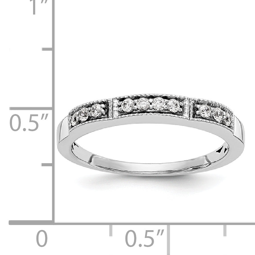 14K White Gold Diamond Band