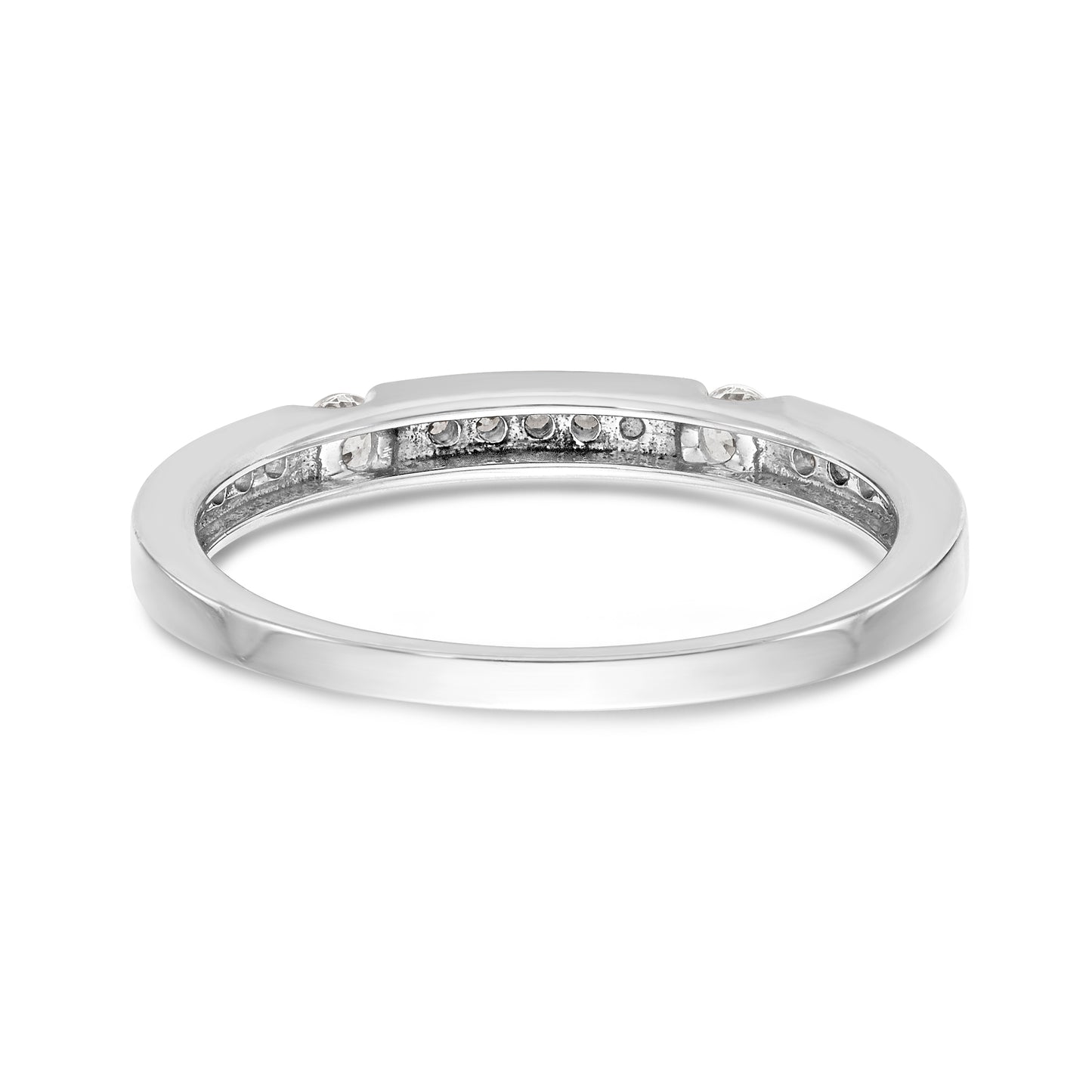 14K White Gold Diamond Band