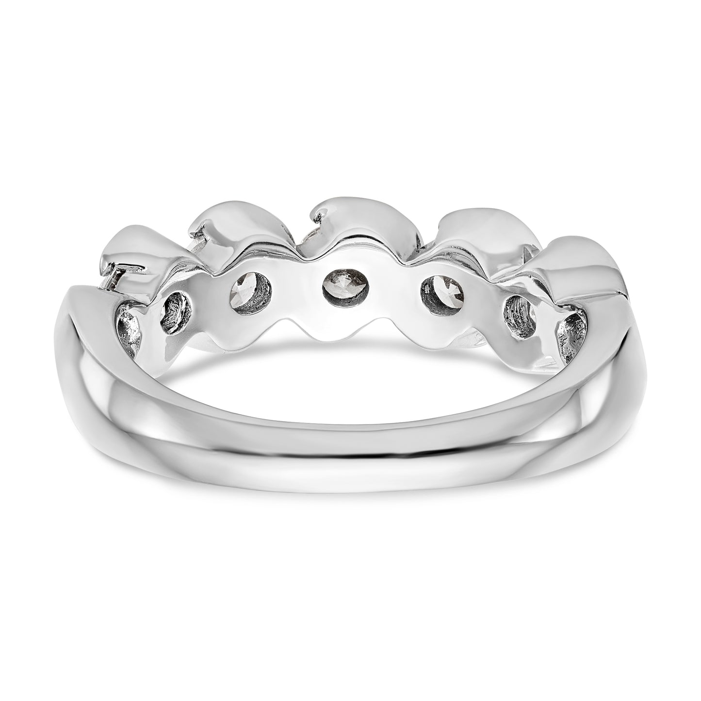 14K White Gold Diamond Band