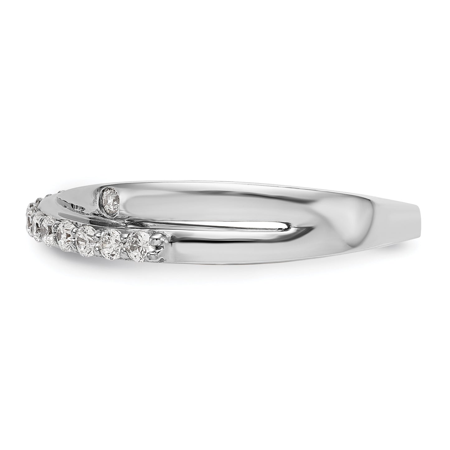 14K White Gold Diamond Band