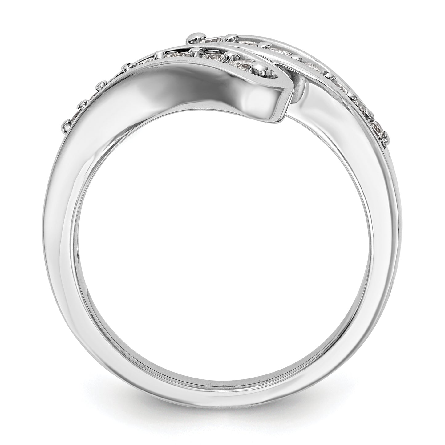 14K White Gold Diamond Band