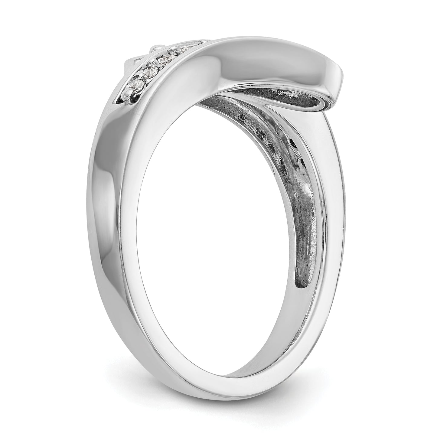 14K White Gold Diamond Band