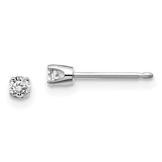 14kw .10ct I2 K L Diamond Stud Push on Post Earrings