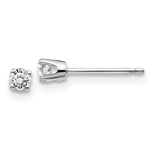 14kw .15ct I2 K L Diamond Stud Push on Post Earrings