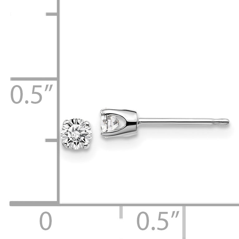 14kw .25ct I2 K L Diamond Stud Push on Post Earrings