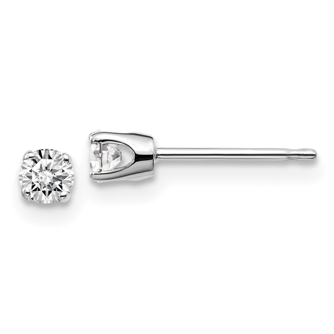 14kw .25ct I2 K L Diamond Stud Push on Post Earrings