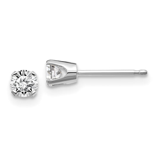 14kw .30ct I2 K L Diamond Stud Push on Post Earrings