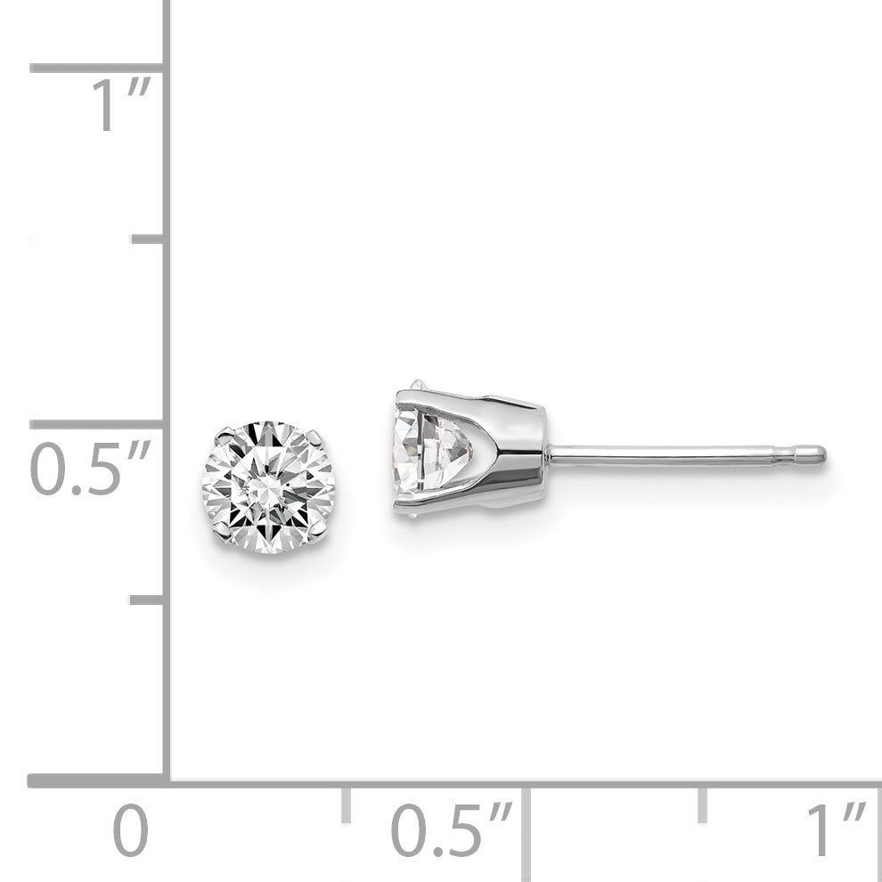 14kw .85ct I2 K L Diamond Stud Push on Post Earrings