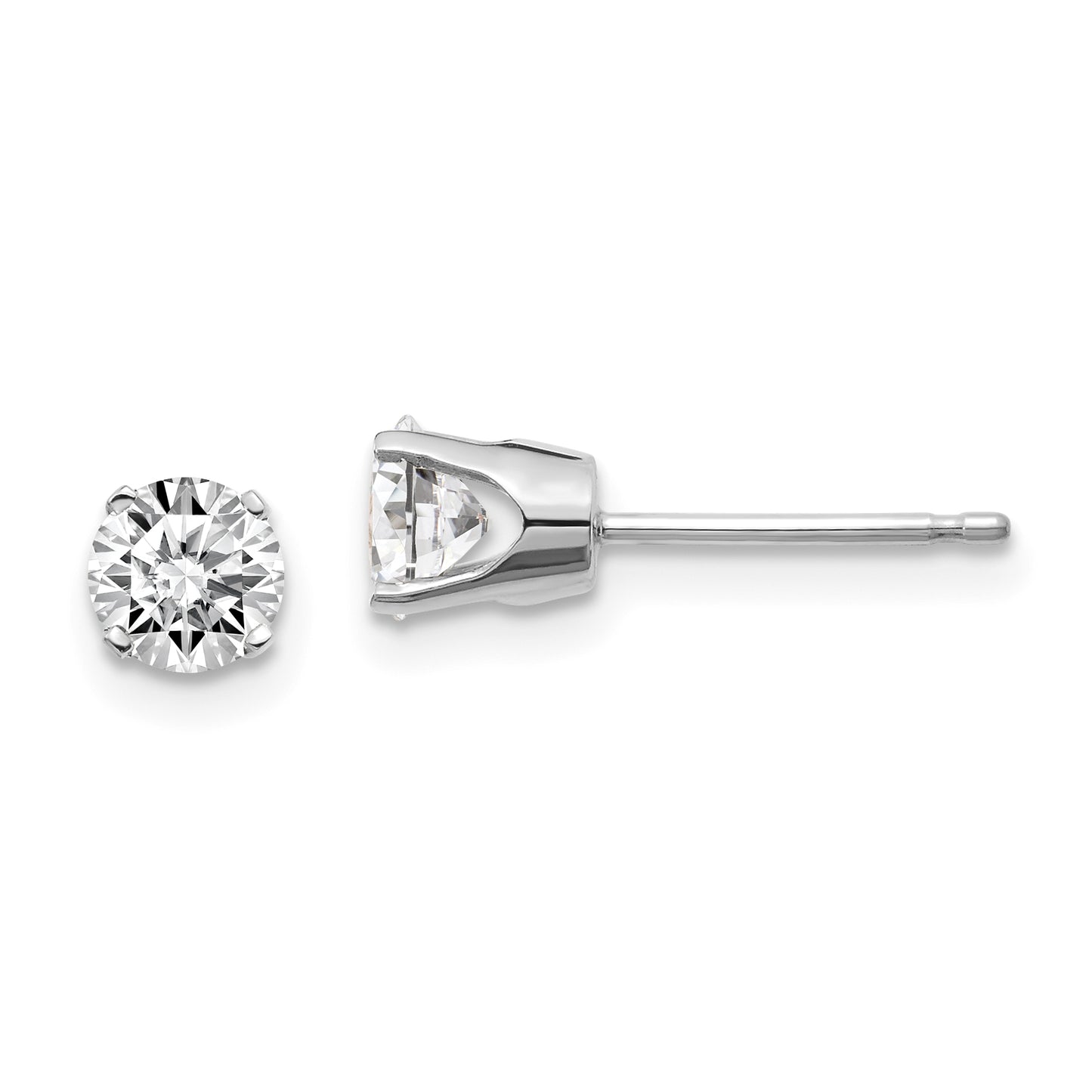 14kw .85ct I2 K L Diamond Stud Push on Post Earrings