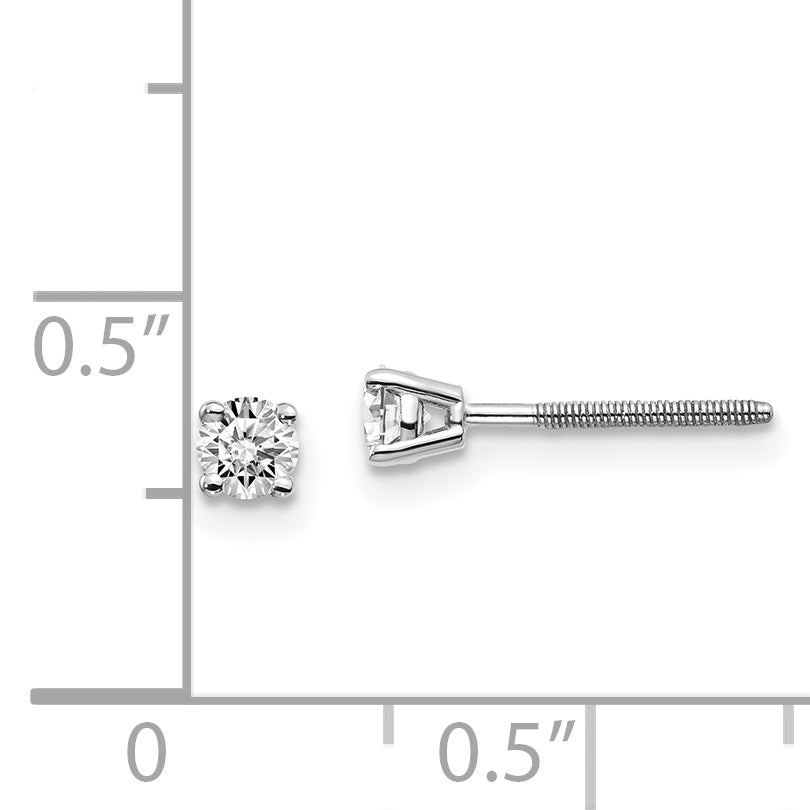 14kw .25ct VS2/SI1 G I Diamond Stud Thread on/off Post Earrings