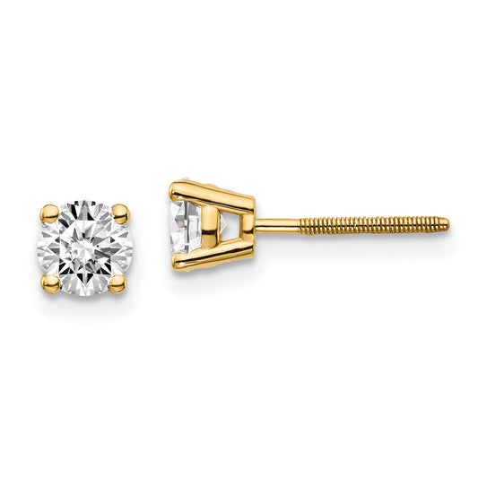 14ky .75ct. VS2/SI1 G I Diamond Stud Thread on/off Post Earrings