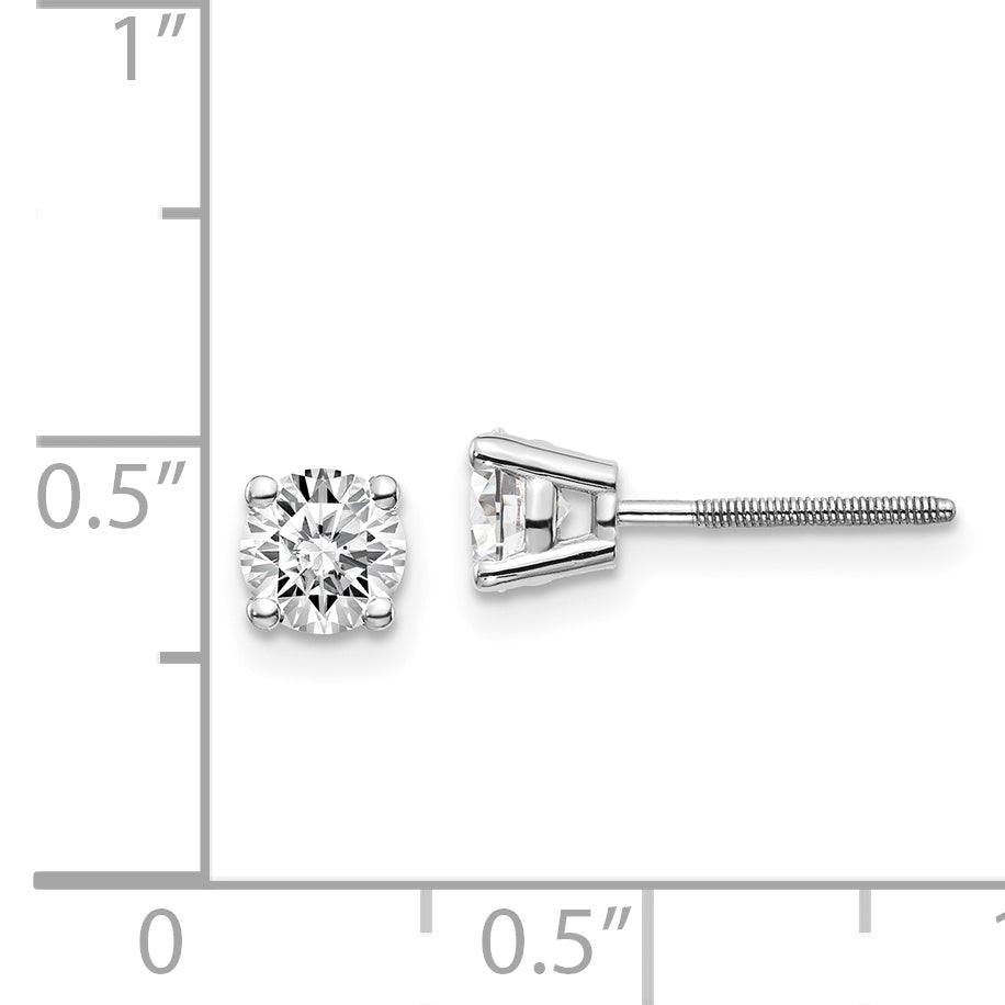 14kw .75ct VS2/SI1 G I Diamond Stud Thread on/off Post Earrings