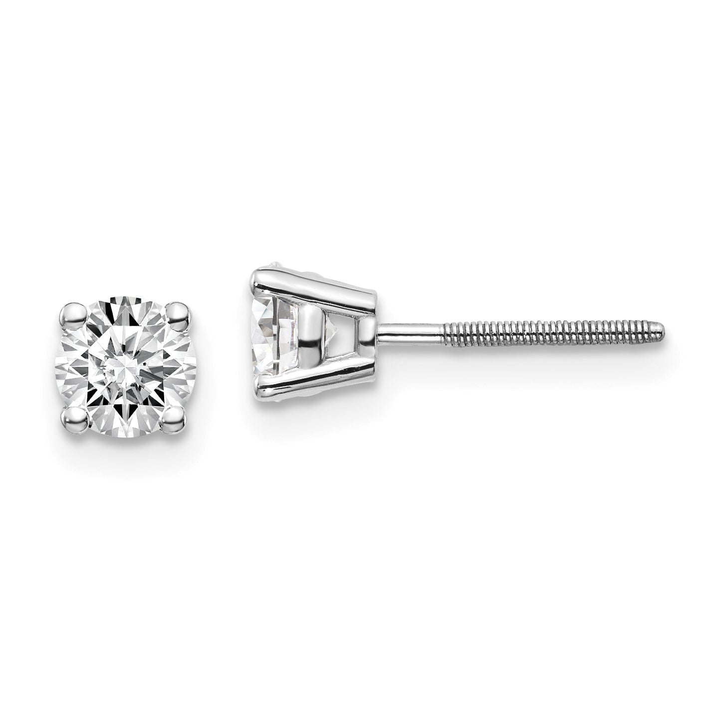 14kw .75ct VS2/SI1 G I Diamond Stud Thread on/off Post Earrings