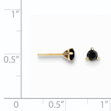 14k .25ct. Black Diamond Stud Earrings