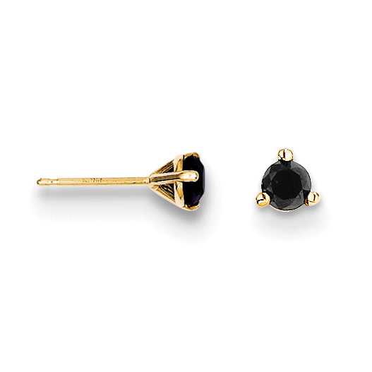 14k .25ct. Black Diamond Stud Earrings