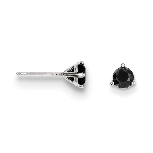 14k .75ct Black Diamond Stud Earrings