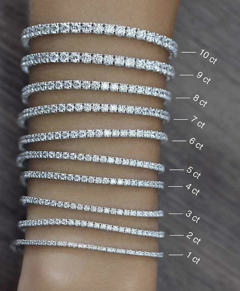 Round 453CT Diamond Tennis Bracelet For Women in 14kt White Gold Jewelry  For Unisex