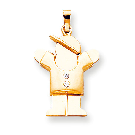 14k AA Diamond kid pendant