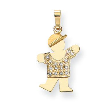 14k VS Diamond kid pendant