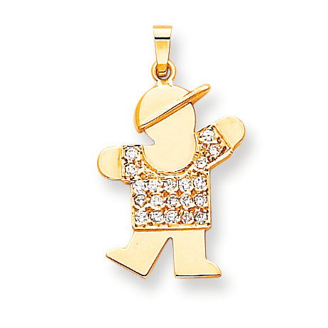 14k VS Diamond kid pendant