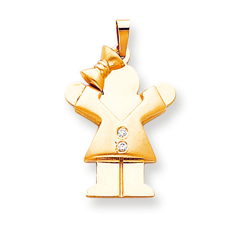 14k A Diamond kid pendant