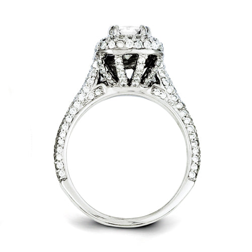 14ky White Gold Diamond/Moissanite Engagement Ring