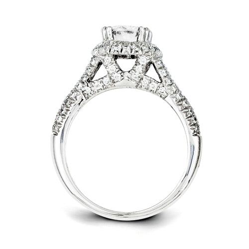 14ky White Gold Diamond/Moissanite Engagement Ring