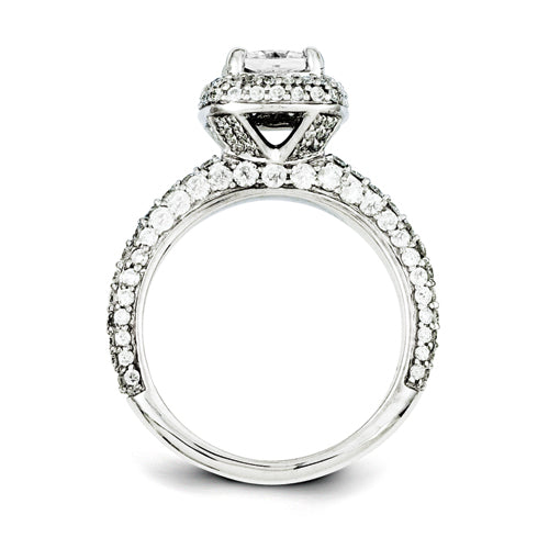 14ky White Gold Diamond/Moissanite Engagement Ring