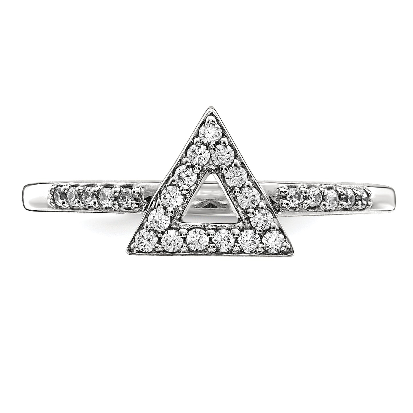 14kw Diamond Triangle Ring