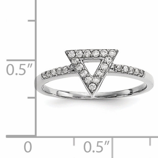 14kw Diamond Triangle Ring