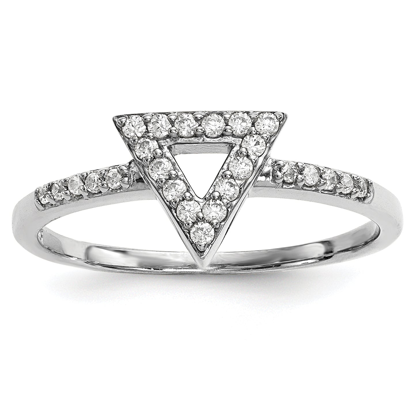 14kw Diamond Triangle Ring